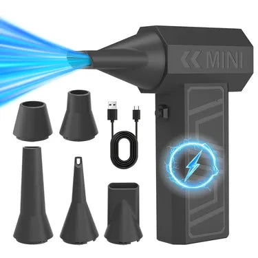 Şiddetli Fan 200000 RPM Güçlü Hava Üfleyici Elektrikli Süpürge Toz Temizleyici Tip-C Şarj Güçlü Rüzgarlar 52 m/s Fırçasız Turbo Jet Üfleyici